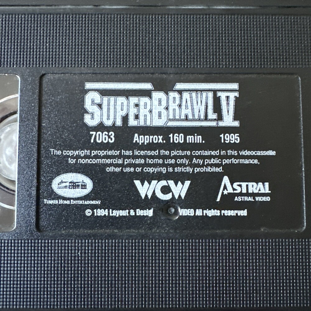 Vintage WCW SUPERBRAWL V 1995 VHS Hulk Hogan VS Vader! Sting Savage Duggan Flair - Picture 3 of 6